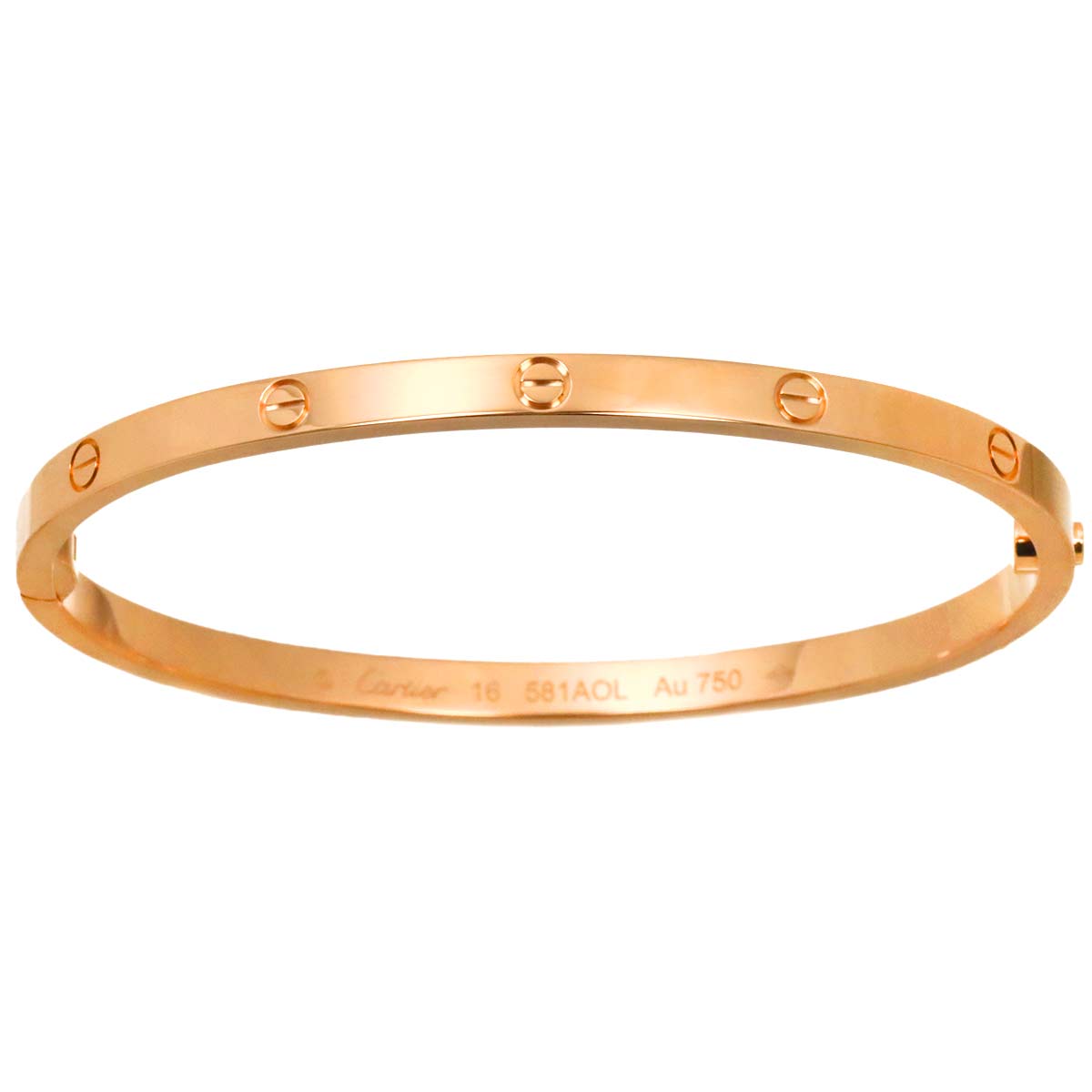 Love Bracelet SM Bangle 18K Pink Gold 750 Size16