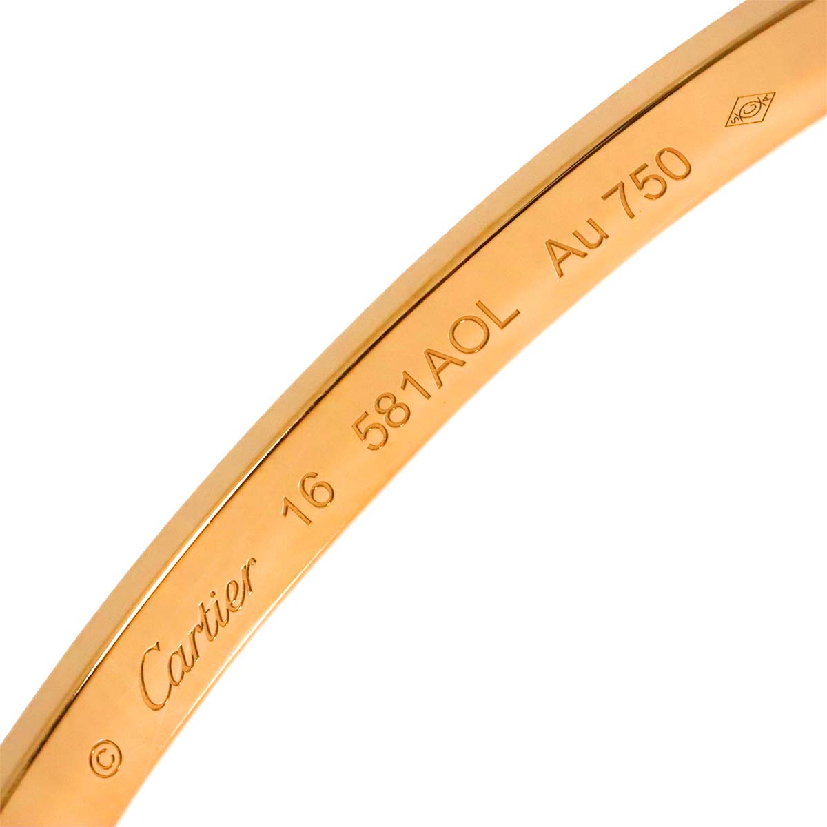 Love Bracelet SM Bangle 18K Pink Gold 750 Size16