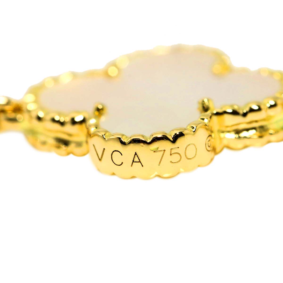 Vintage Alhambra MOP 10P Necklace 18K YG