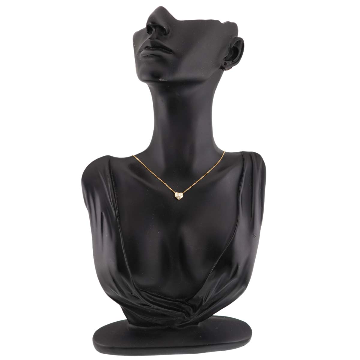 Pave Heart Diamond Necklace 18K Yellow Gold 750