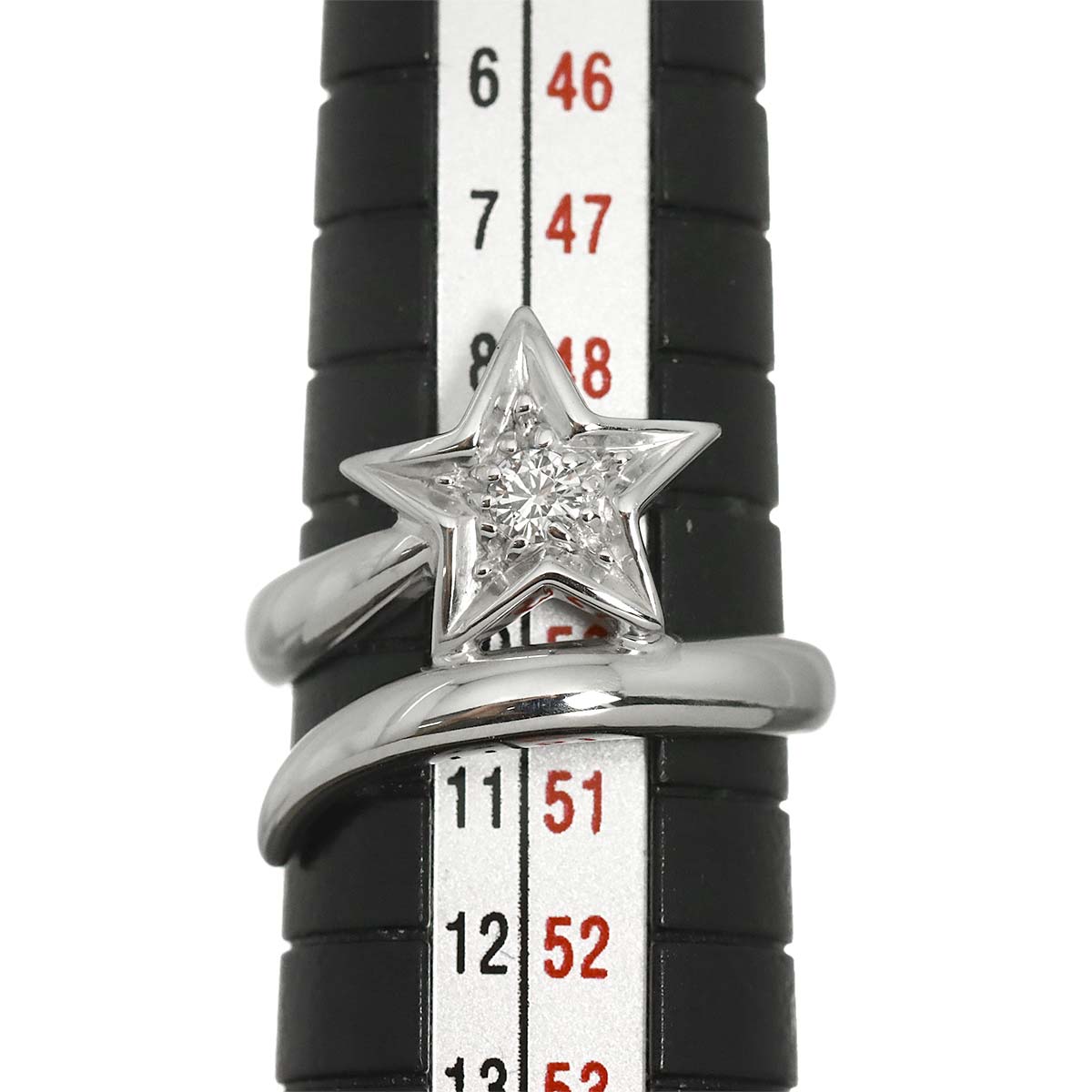 Comet Diamond Ring 18K White Gold 750 size50 5.25(US)