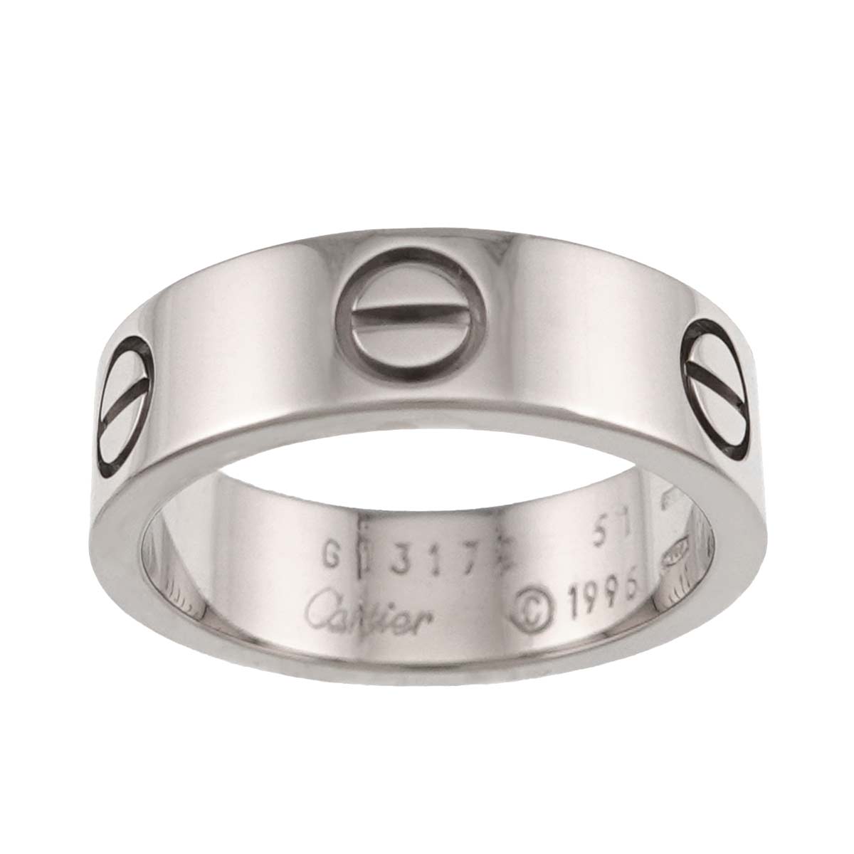 Love Ring 18K White Gold 750 size51 5.25-5.5(US)