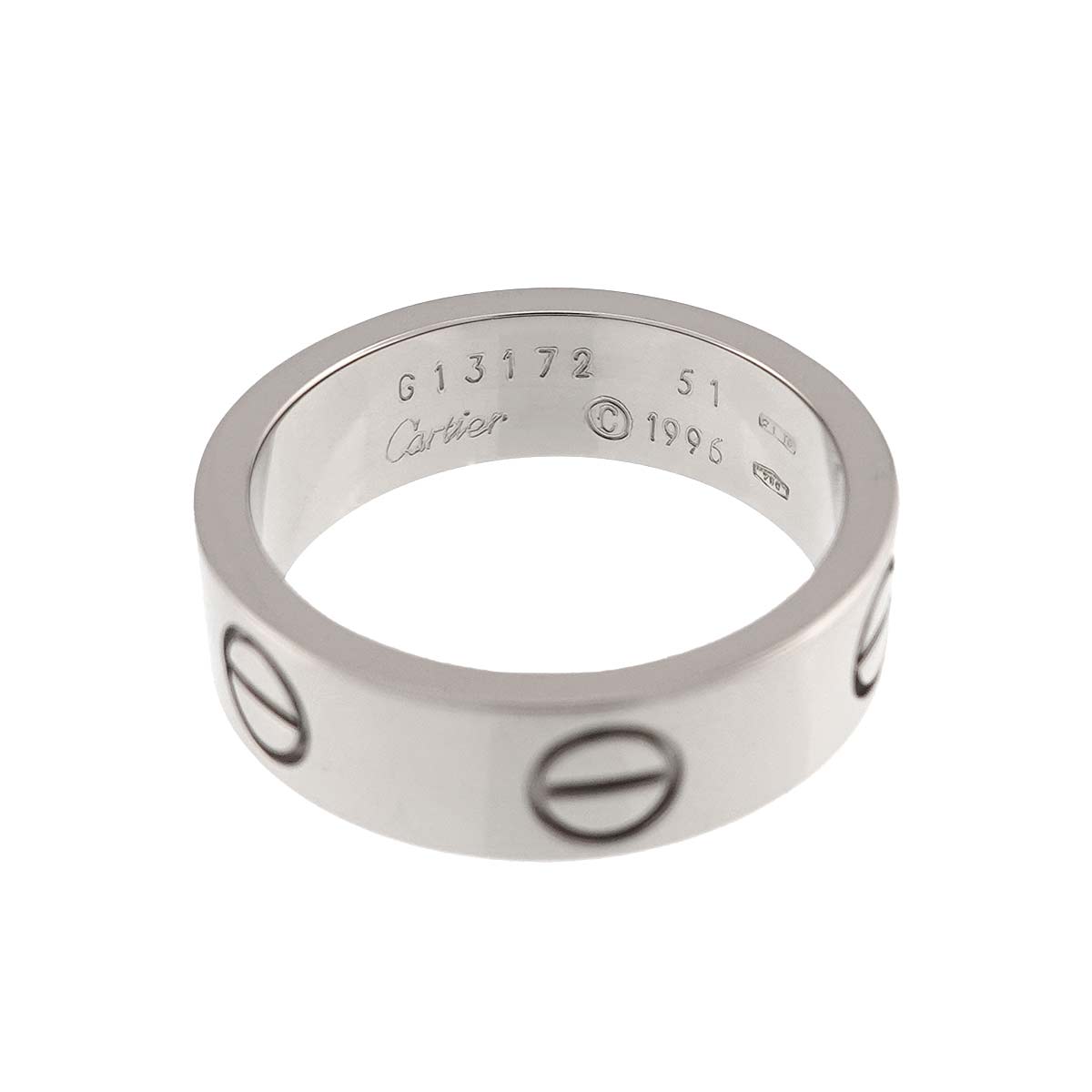 Love Ring 18K White Gold 750 size51 5.25-5.5(US)