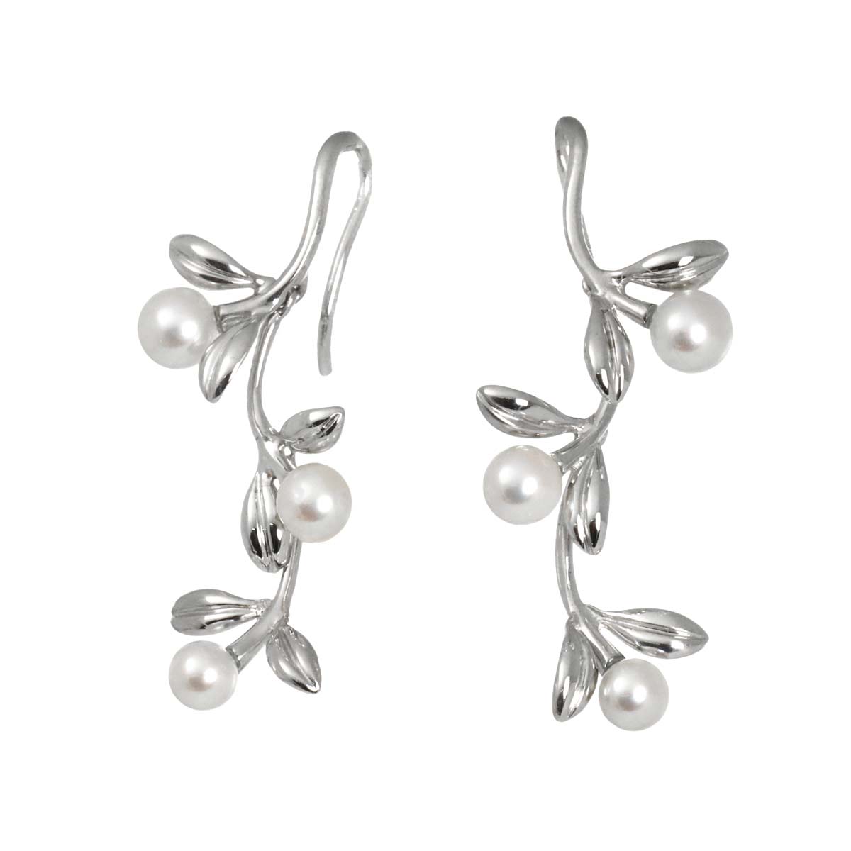 Baby Pearl 4.7-3.9mm Earrings Pierced 18K WG 750