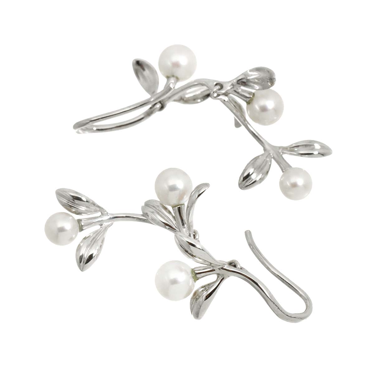 Baby Pearl 4.7-3.9mm Earrings Pierced 18K WG 750