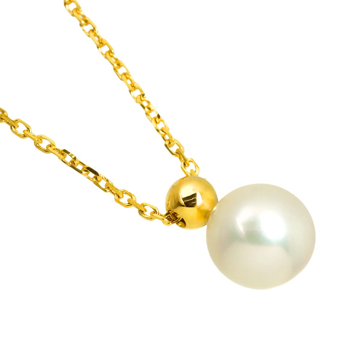 Akoya Pearl 7.3mm Necklace 18K YG 750