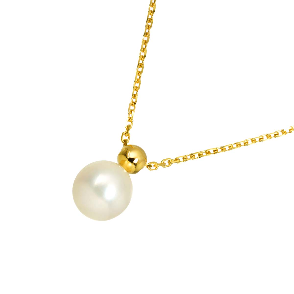 Akoya Pearl 7.3mm Necklace 18K YG 750