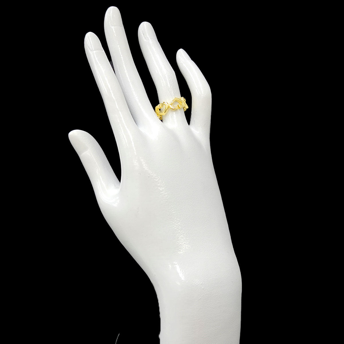 C Heart Ring 18K Yellow Gold 750 size51 5.25-5.5(US)