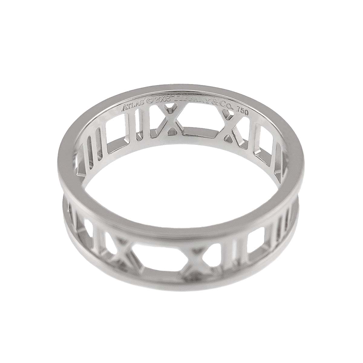 Atlas Open Ring 18K White Gold 750 size8.25-8.75(US)