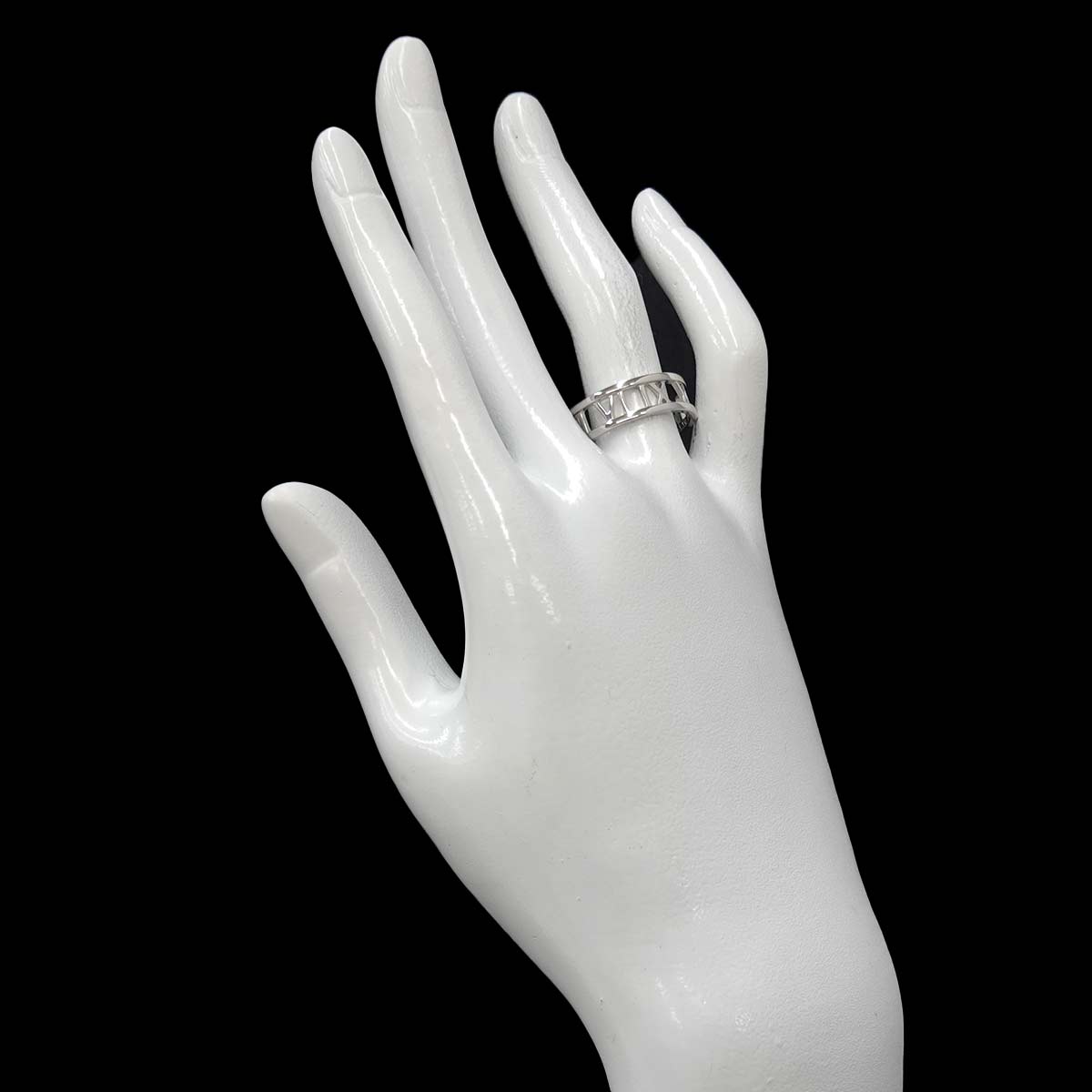 Atlas Open Ring 18K White Gold 750 size8.25-8.75(US)