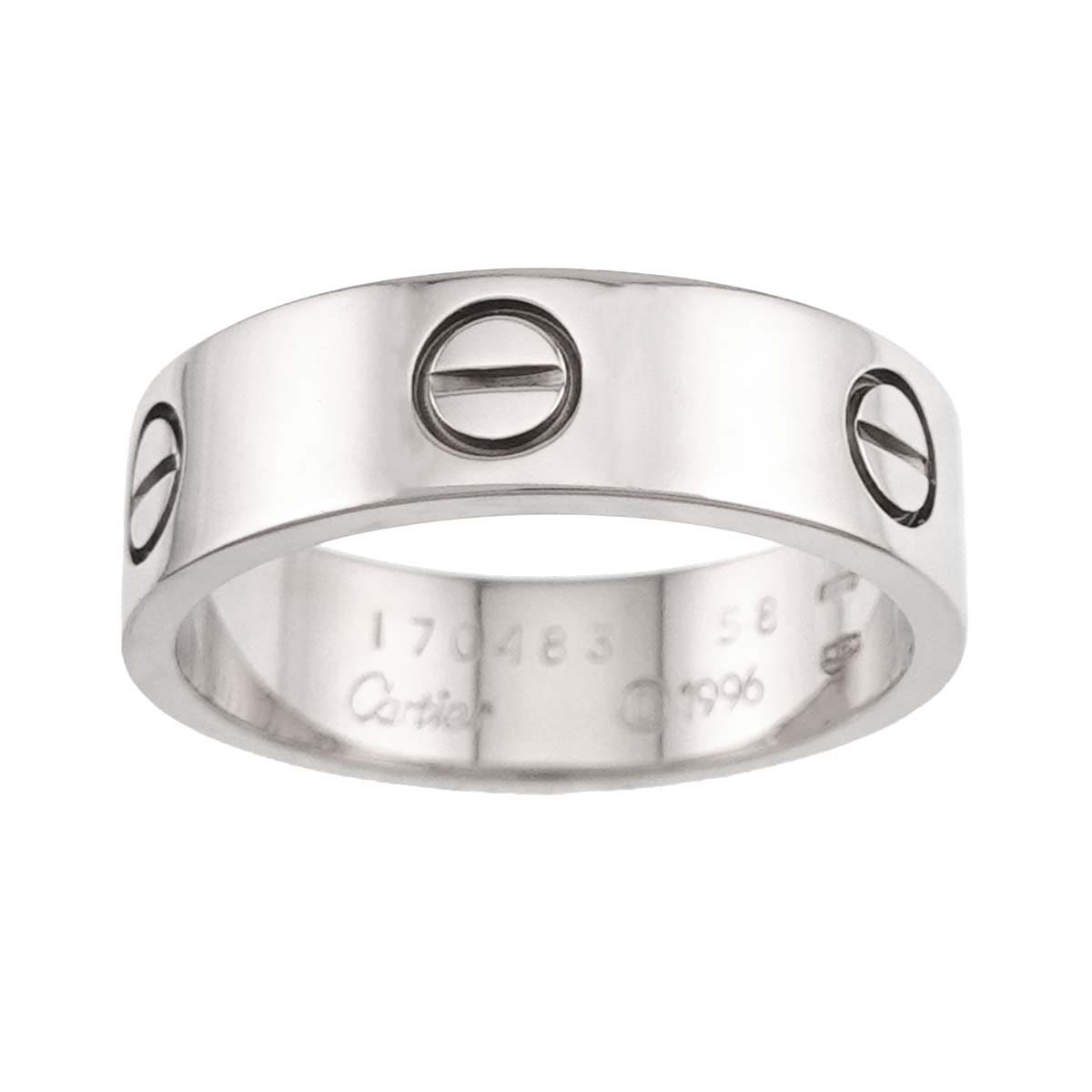 Love Ring 18K White Gold 750 size58 7.75-8(US)