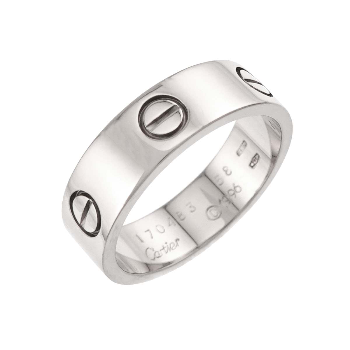 Love Ring 18K White Gold 750 size58 7.75-8(US)
