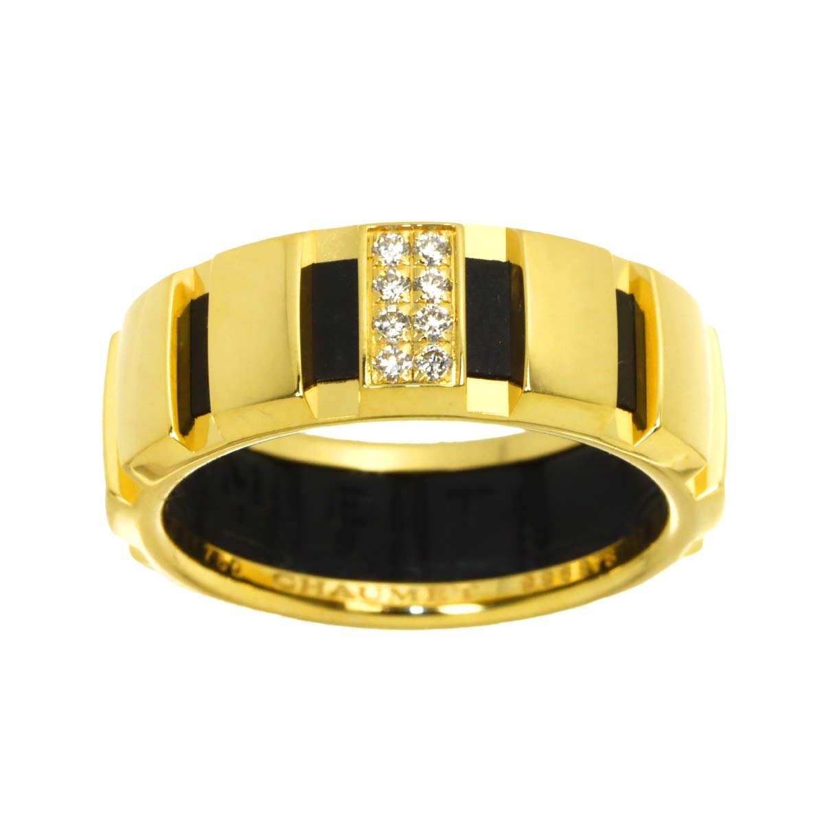 Class one Diamond Ring 18K YG Rubber Size53 6-6.25(US)