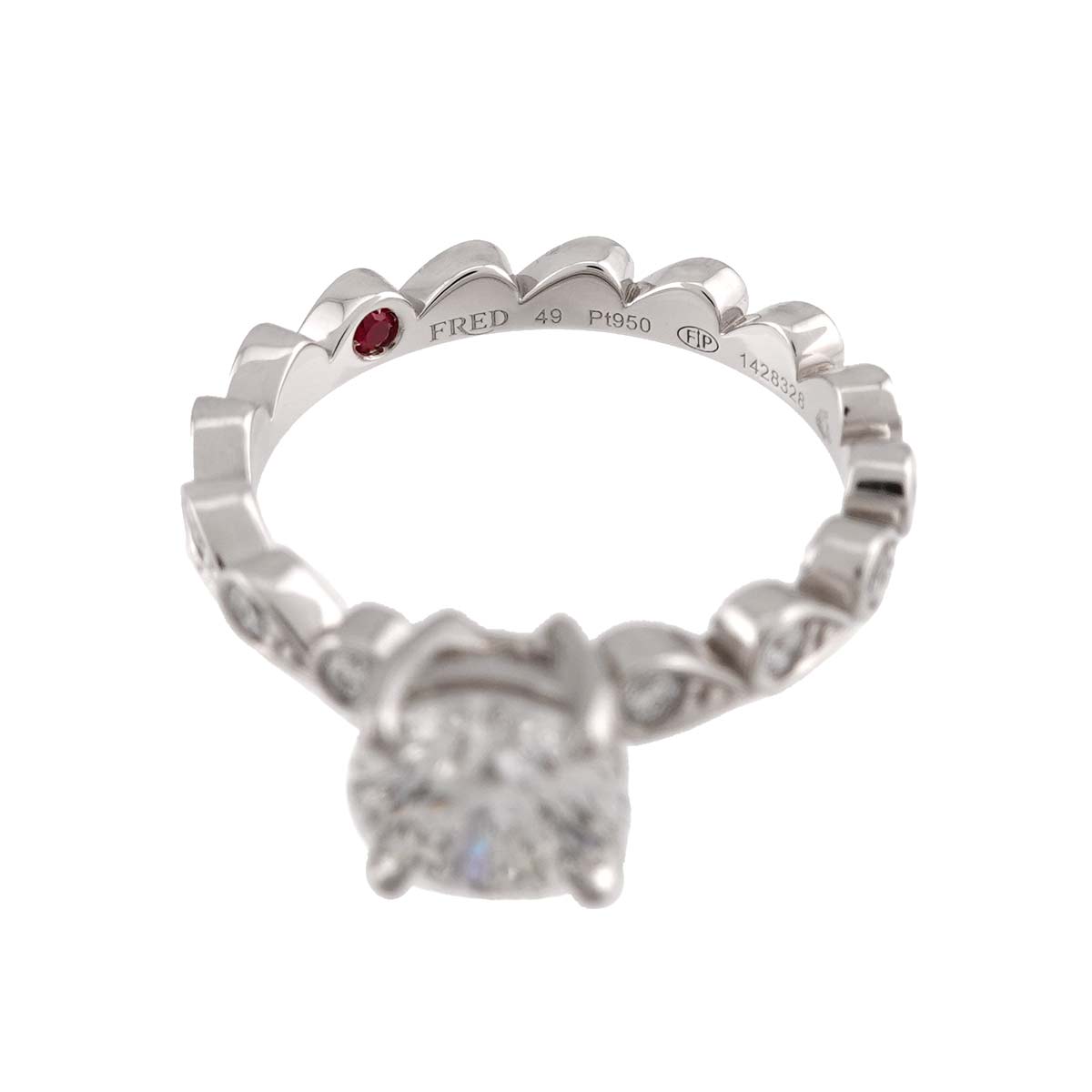 Diamond 1.01ct G/VS1/3EX Ring Pt Platinum Size49 4.75-5(US)