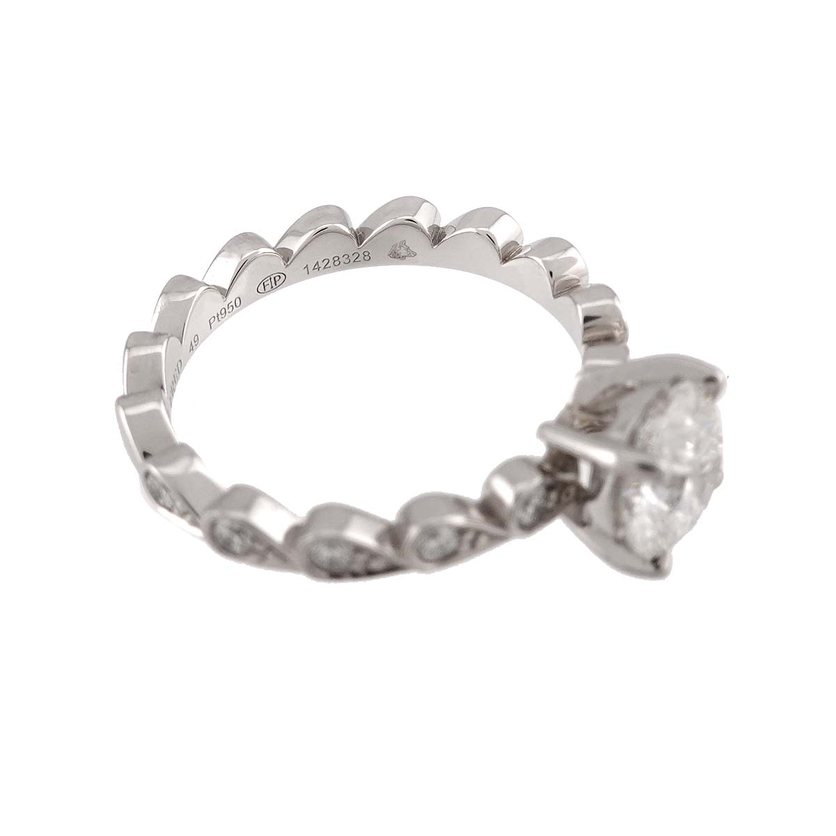 Diamond 1.01ct G/VS1/3EX Ring Pt Platinum Size49 4.75-5(US)
