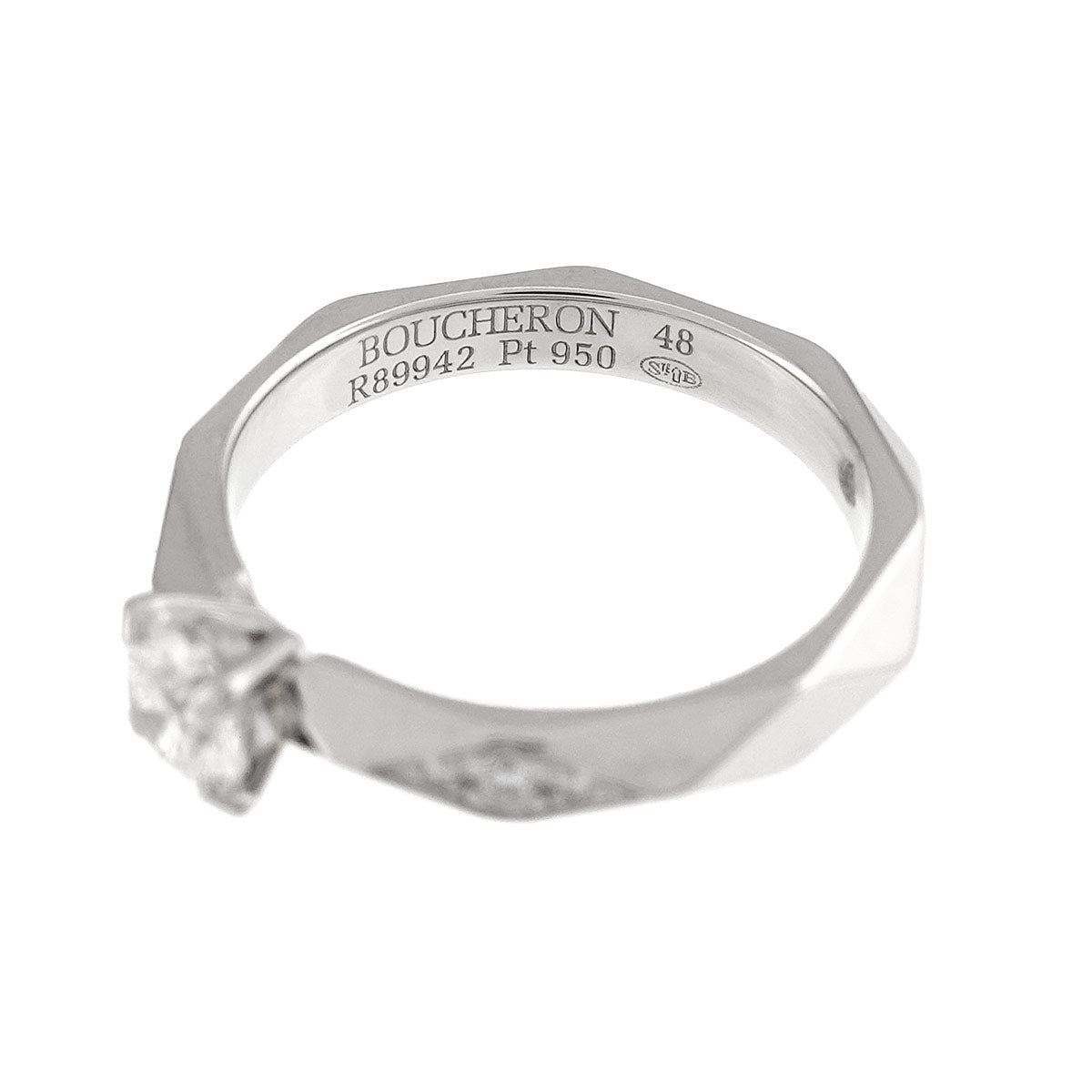 Facet Diamond 0.31ct E/VVS1/3EX Ring Platinum Size48 4.5(US)
