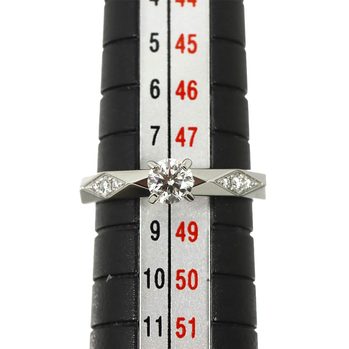 Facet Diamond 0.31ct E/VVS1/3EX Ring Platinum Size48 4.5(US)