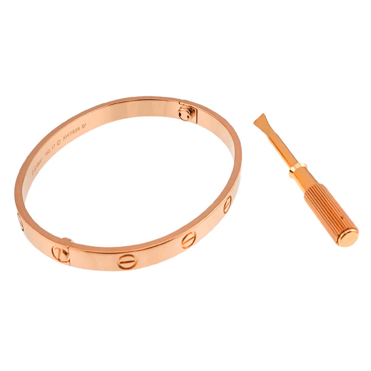 Love Bracelet Bangle 18K Pink Gold 750 Size17