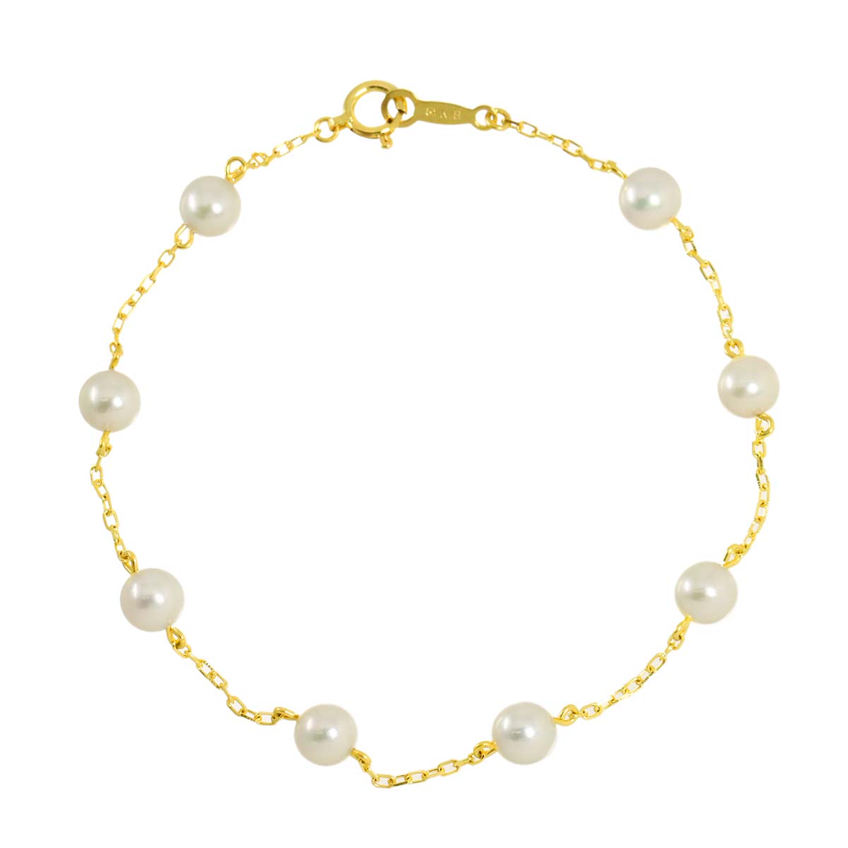 Akoya Pearl 5.0mm Bracelet 18K YG 750