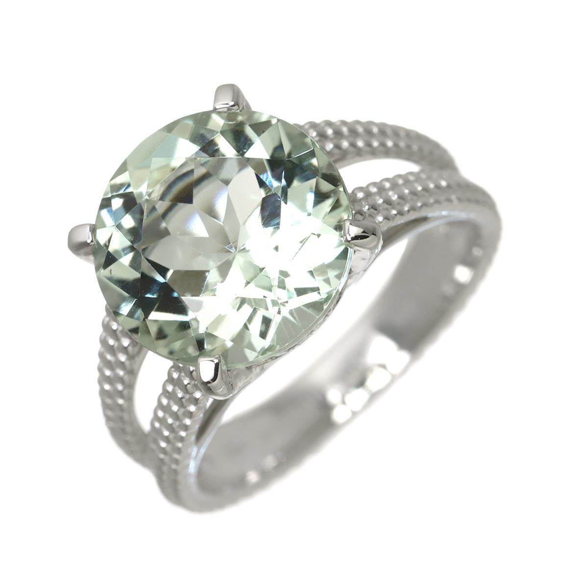 Quartz Ring 18K WG 750 size5.5-5.75(US)