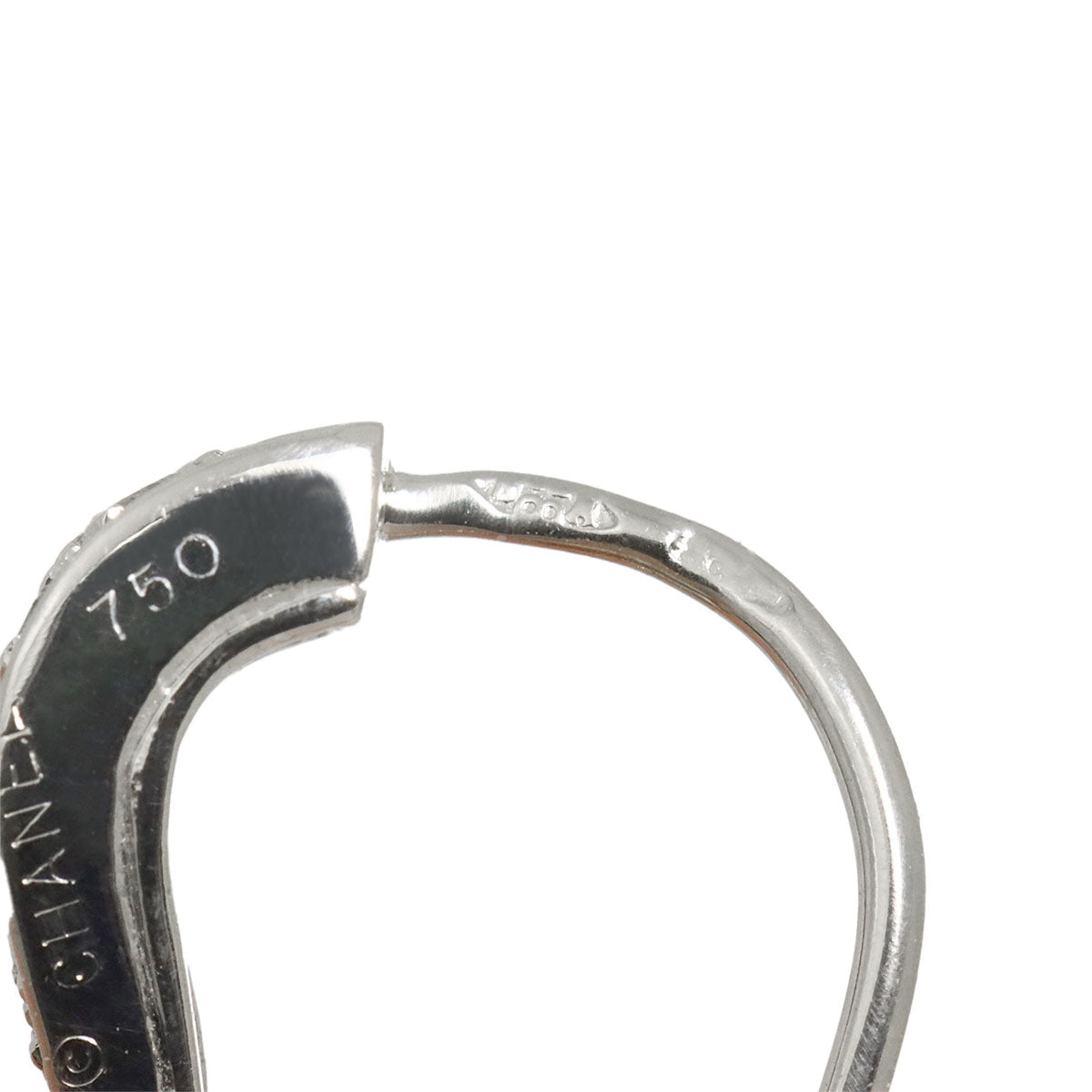 COMETE Diamond Earrings Pierced 18K WG White Gold 750