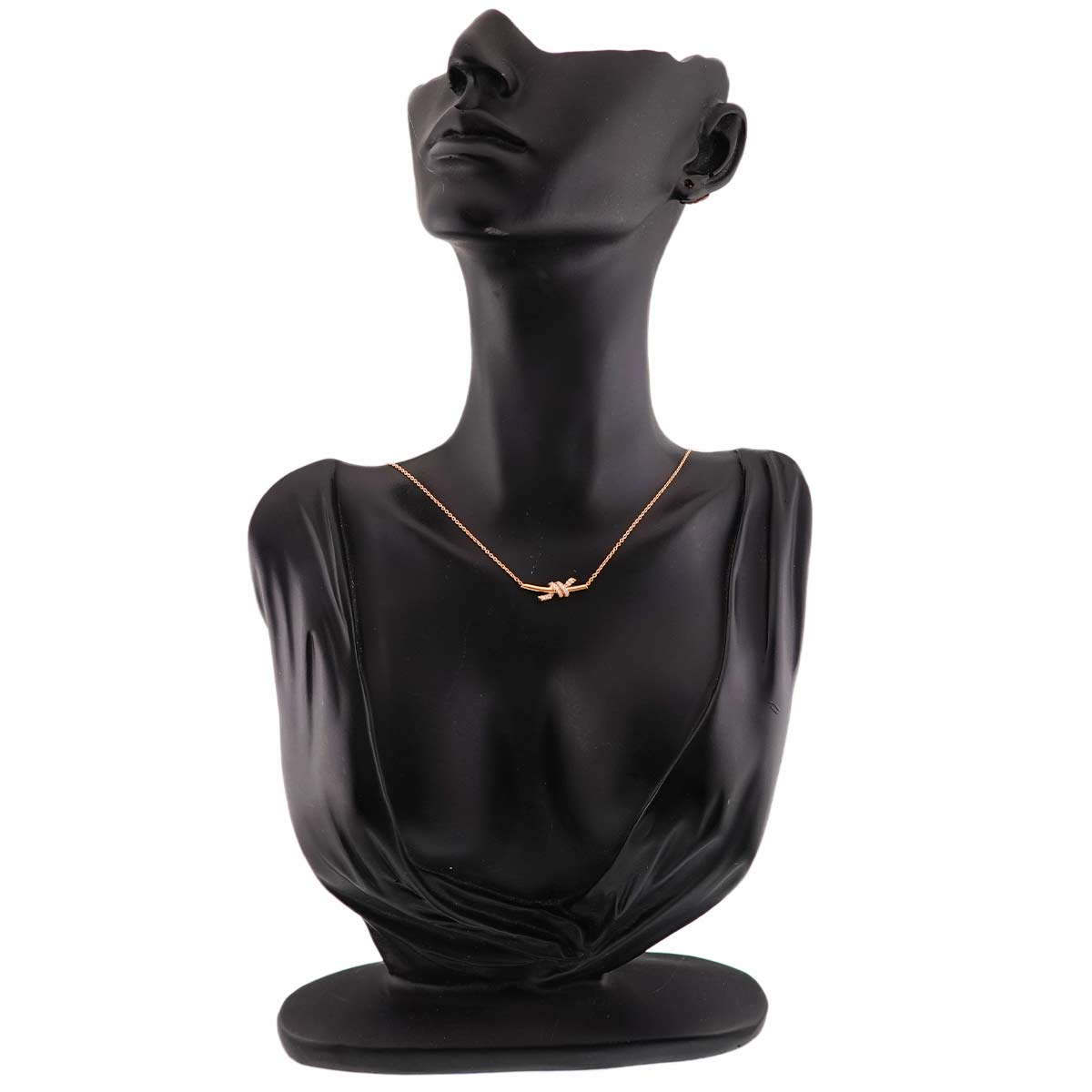 Knot Diamond Necklace 18K Pink Gold 750