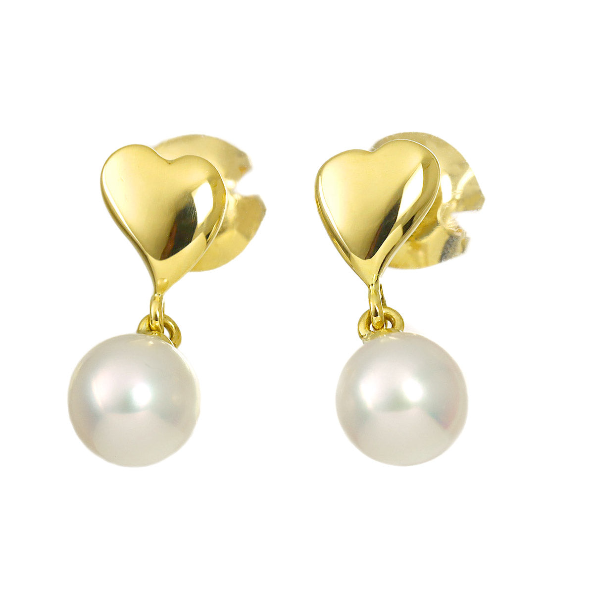 Akoya Pearl 6.1-6.0mm Earrings Pierced 18K YG 750