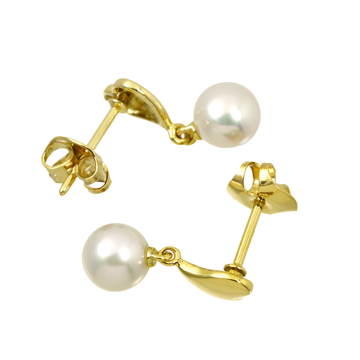 Akoya Pearl 6.1-6.0mm Earrings Pierced 18K YG 750