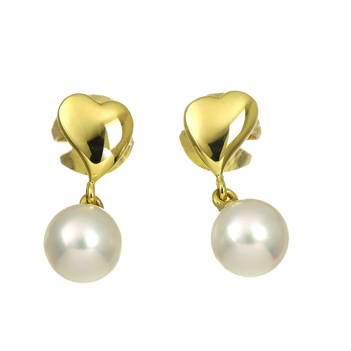 Akoya Pearl 6.1-6.0mm Earrings Pierced 18K YG 750