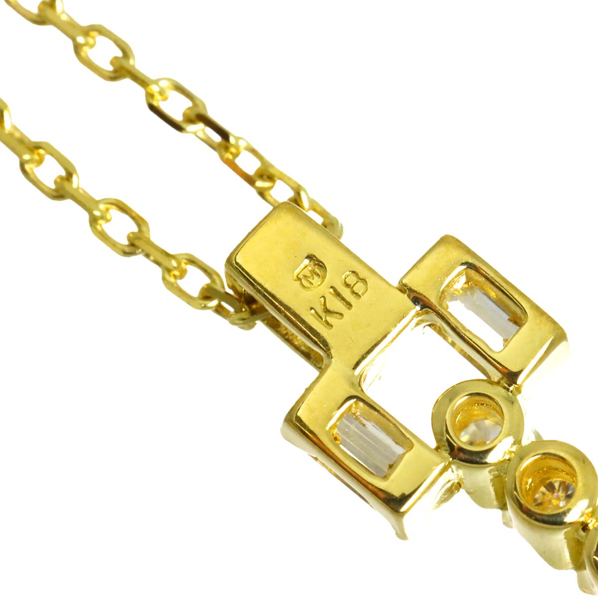 Akoya Pearl 8.1mm Diamond Necklace 18K YG 750
