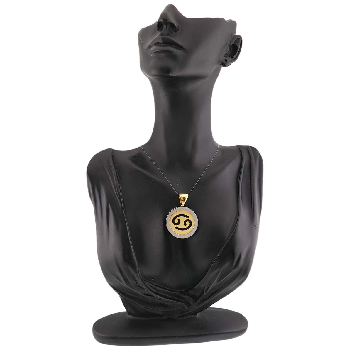Tondo Cancer Pendant Top 18K YG 750 SS