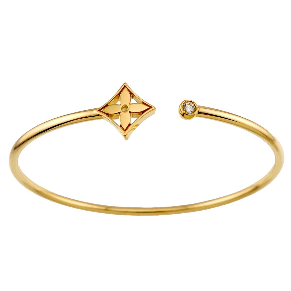 Burasure Twist Blossom Diamond Bracelet 18K YG 750