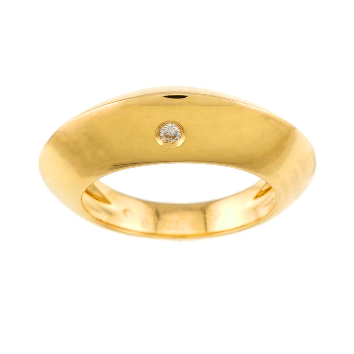 Diamond Ring 18K Yellow Gold 750 size50 5.25(US)