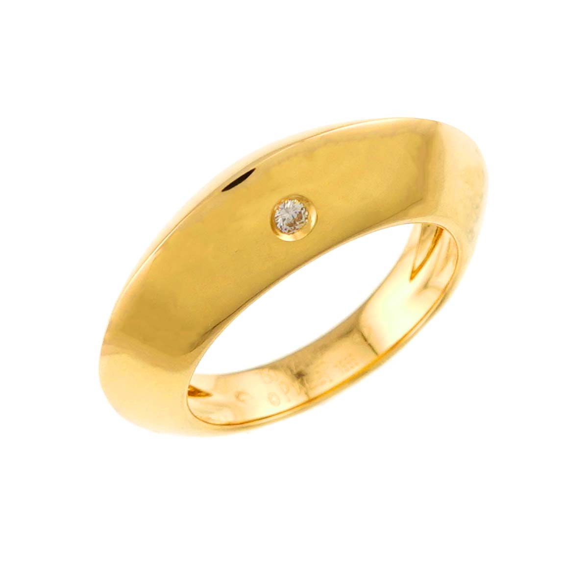 Diamond Ring 18K Yellow Gold 750 size50 5.25(US)