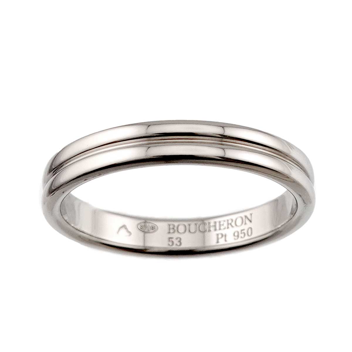 Godron Ring Pt Platinum Size53 6.25-6.5(US)