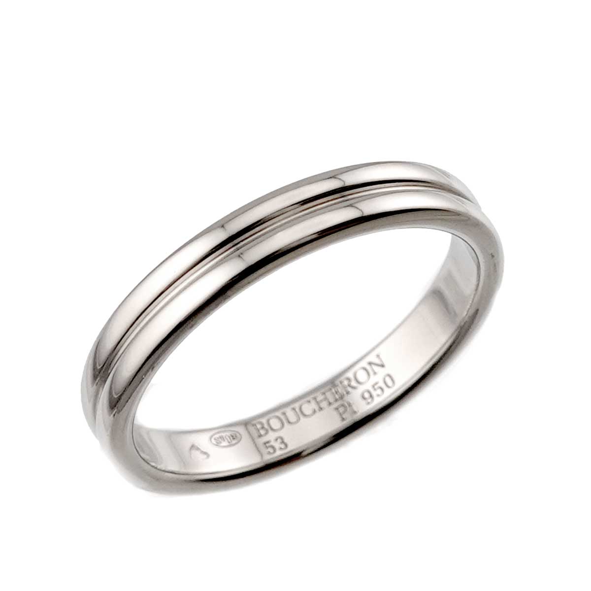 Godron Ring Pt Platinum Size53 6.25-6.5(US)