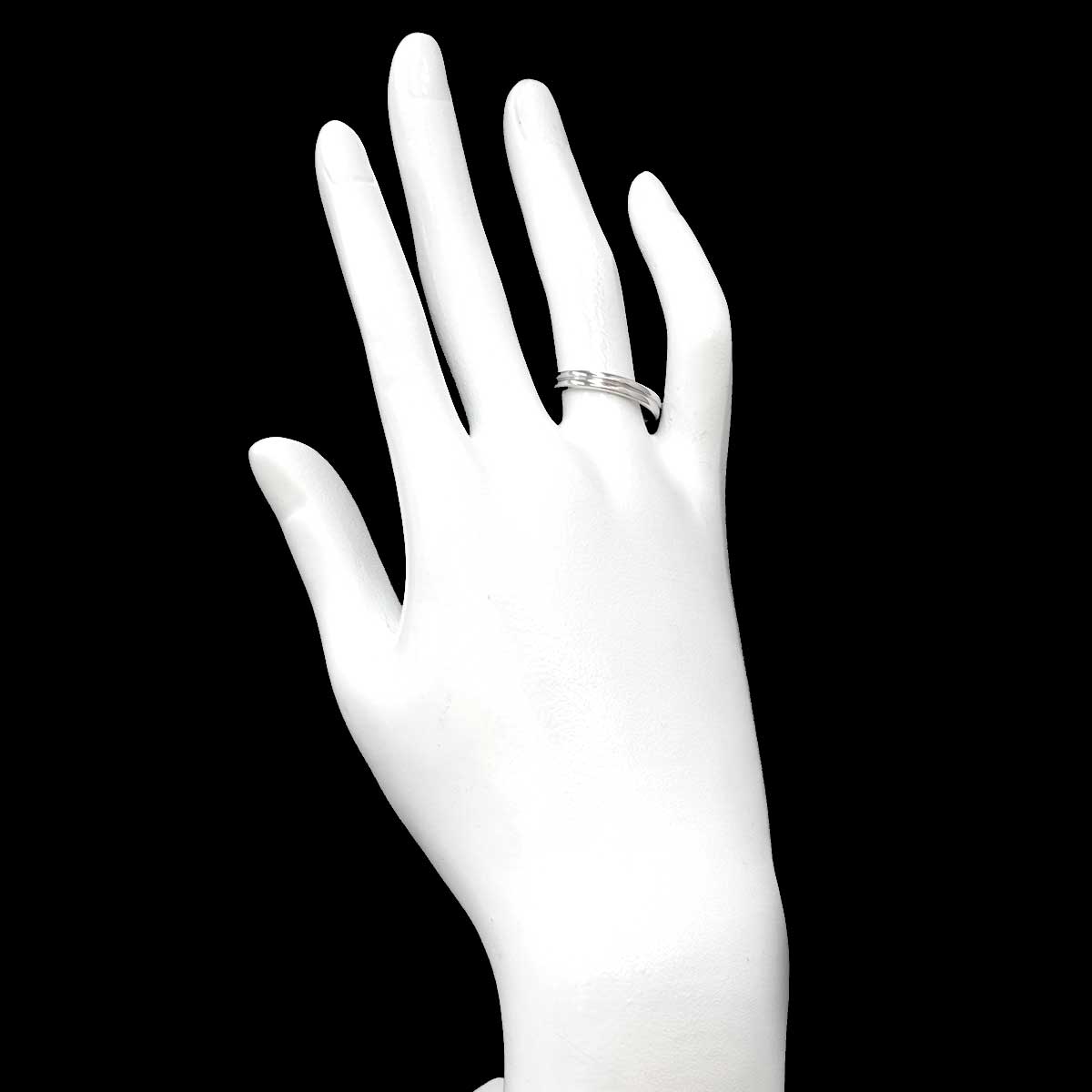 Godron Ring Pt Platinum Size53 6.25-6.5(US)