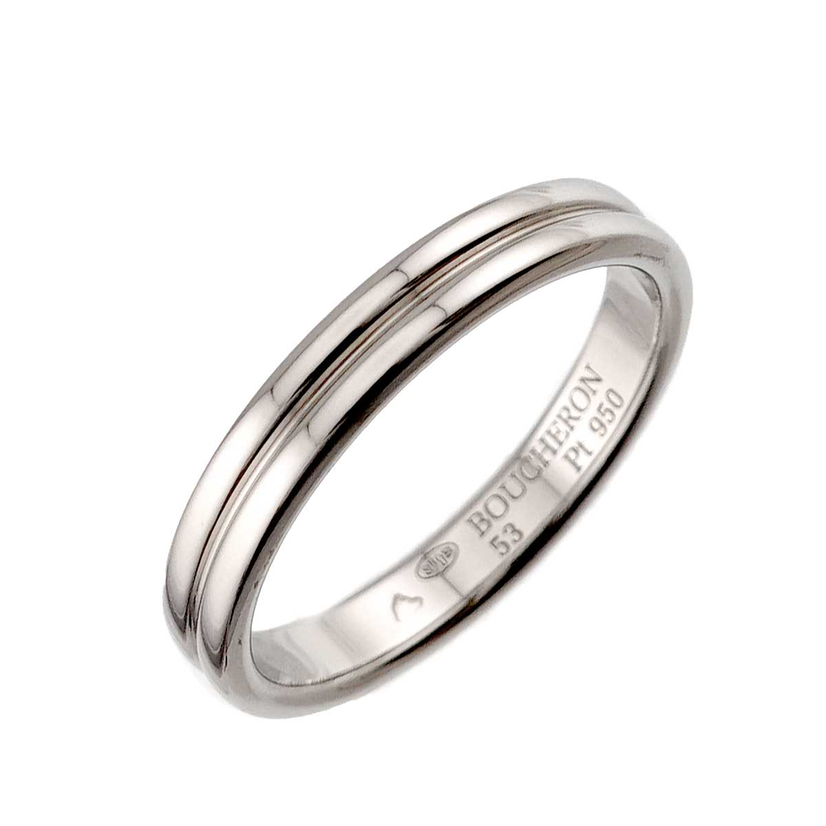 Godron Ring Pt Platinum Size53 6.25-6.5(US)