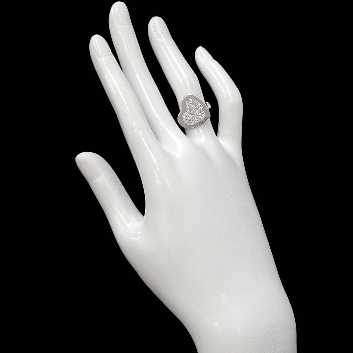 Heartbeat Diamond Ring 18K WG 750 size49 4.5(US)