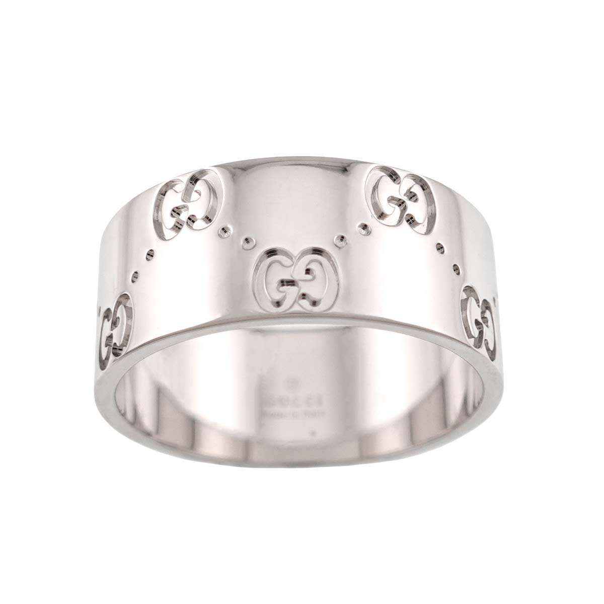 Icon Wide Ring 18K WG White Gold 750 Size21 8.75-9(US)