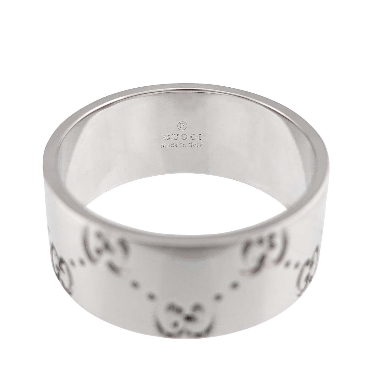 Icon Wide Ring 18K WG White Gold 750 Size21 8.75-9(US)