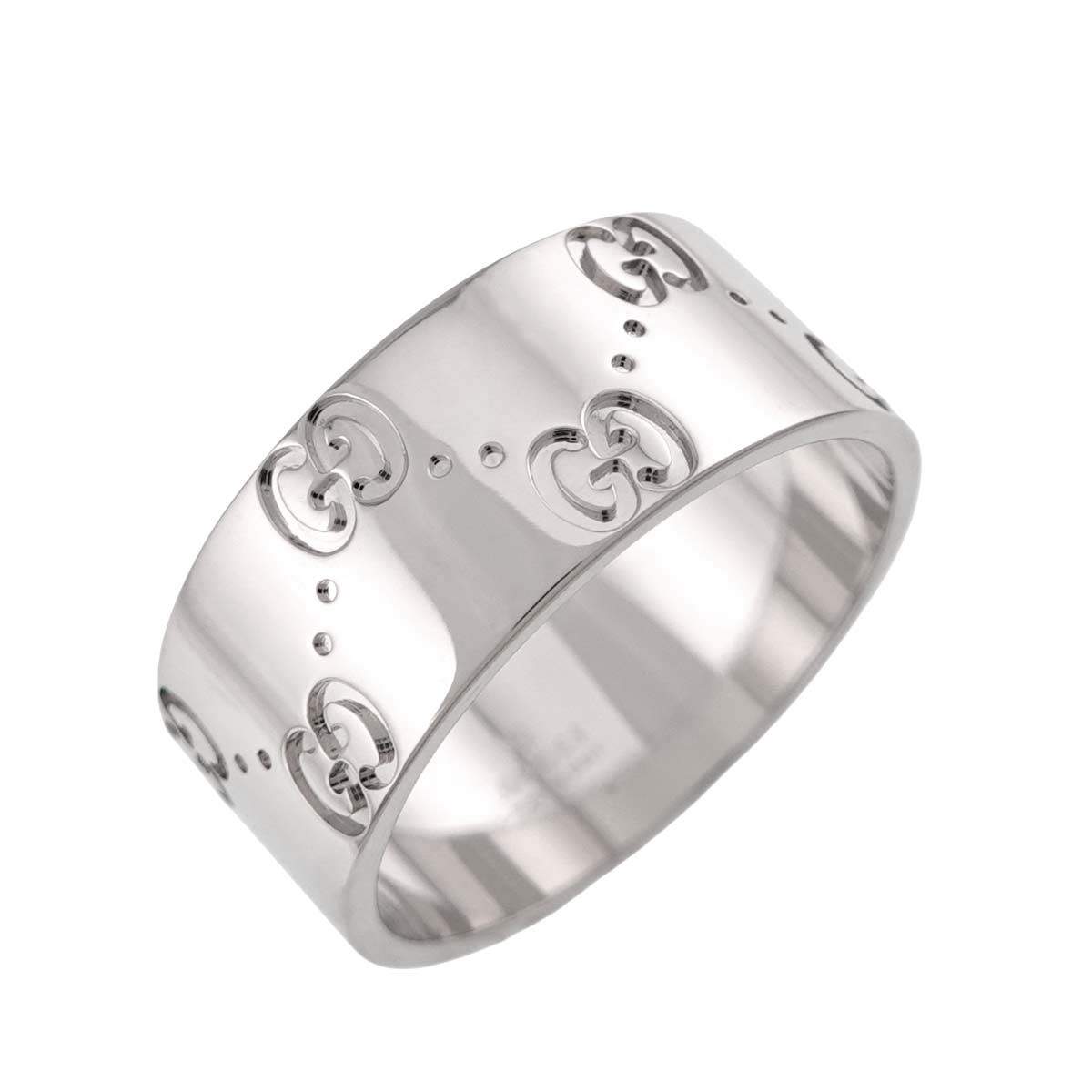 Icon Wide Ring 18K WG White Gold 750 Size21 8.75-9(US)