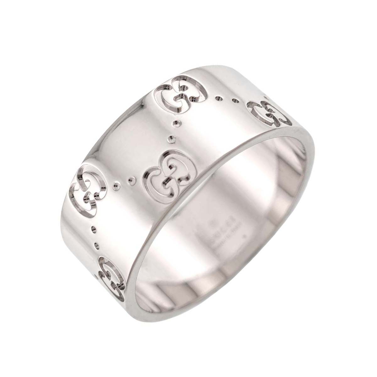 Icon Wide Ring 18K WG White Gold 750 Size21 8.75-9(US)