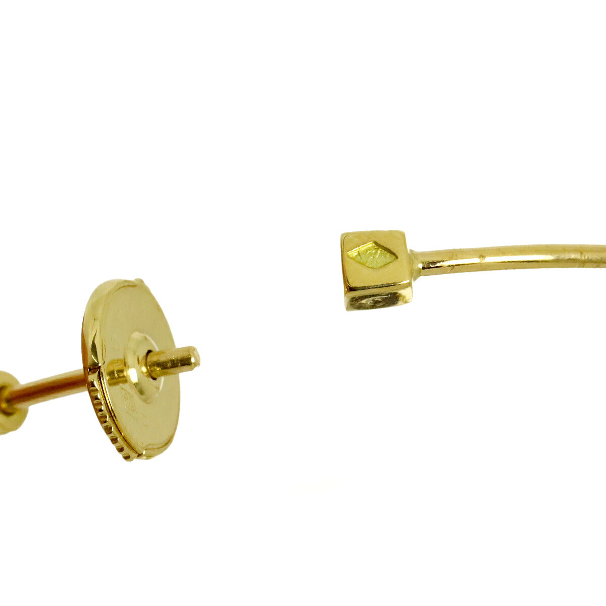 Hoop Freshwater pearl Earrings Pierced 18K YG 750