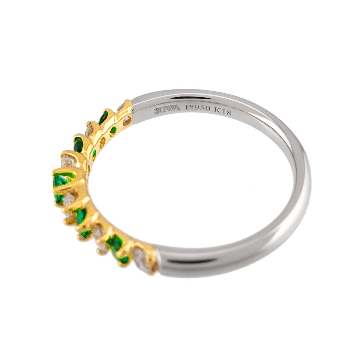 Tsavorite Diamond Ring 18K YG 750 Size6.25-6.5(US)