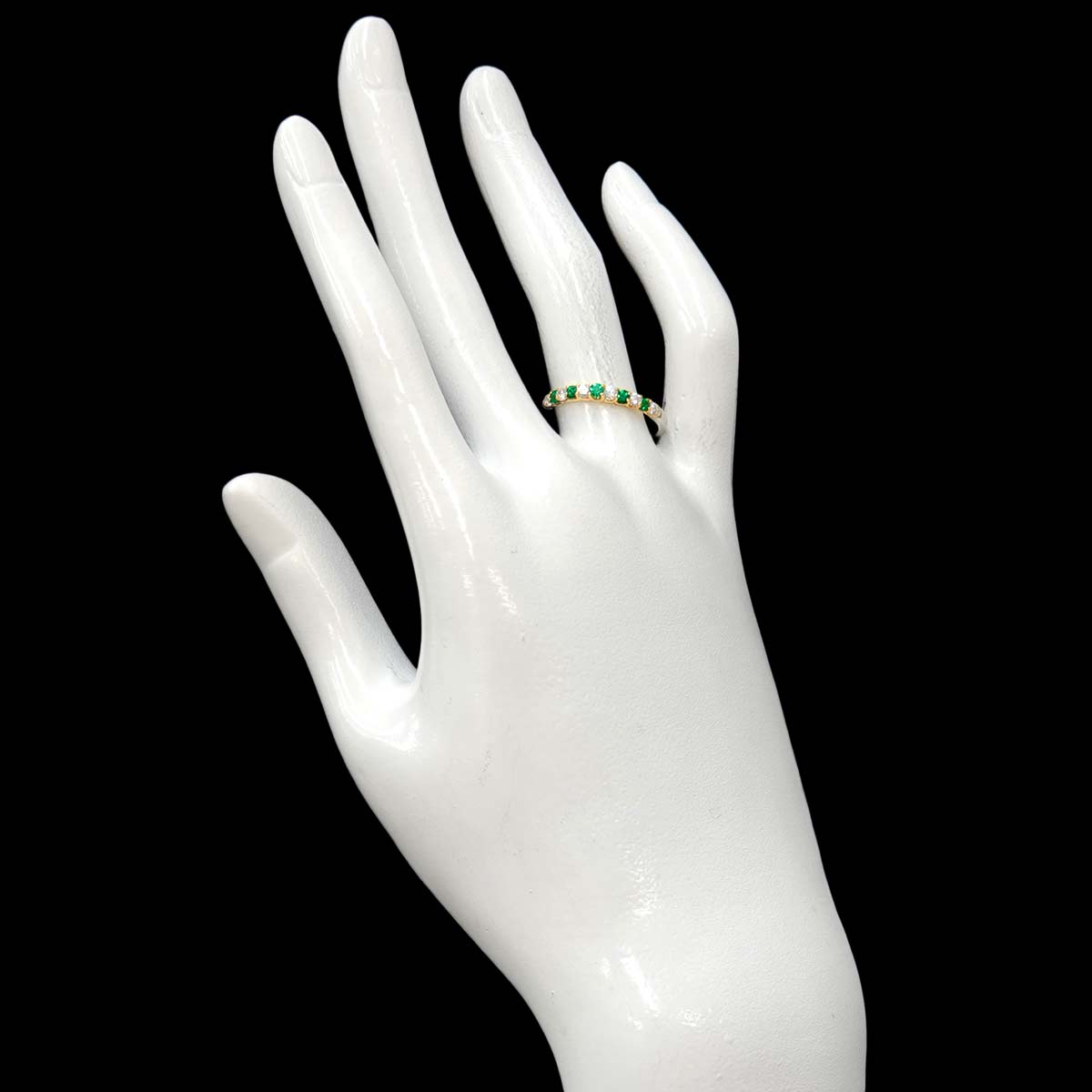 Tsavorite Diamond Ring 18K YG 750 Size6.25-6.5(US)