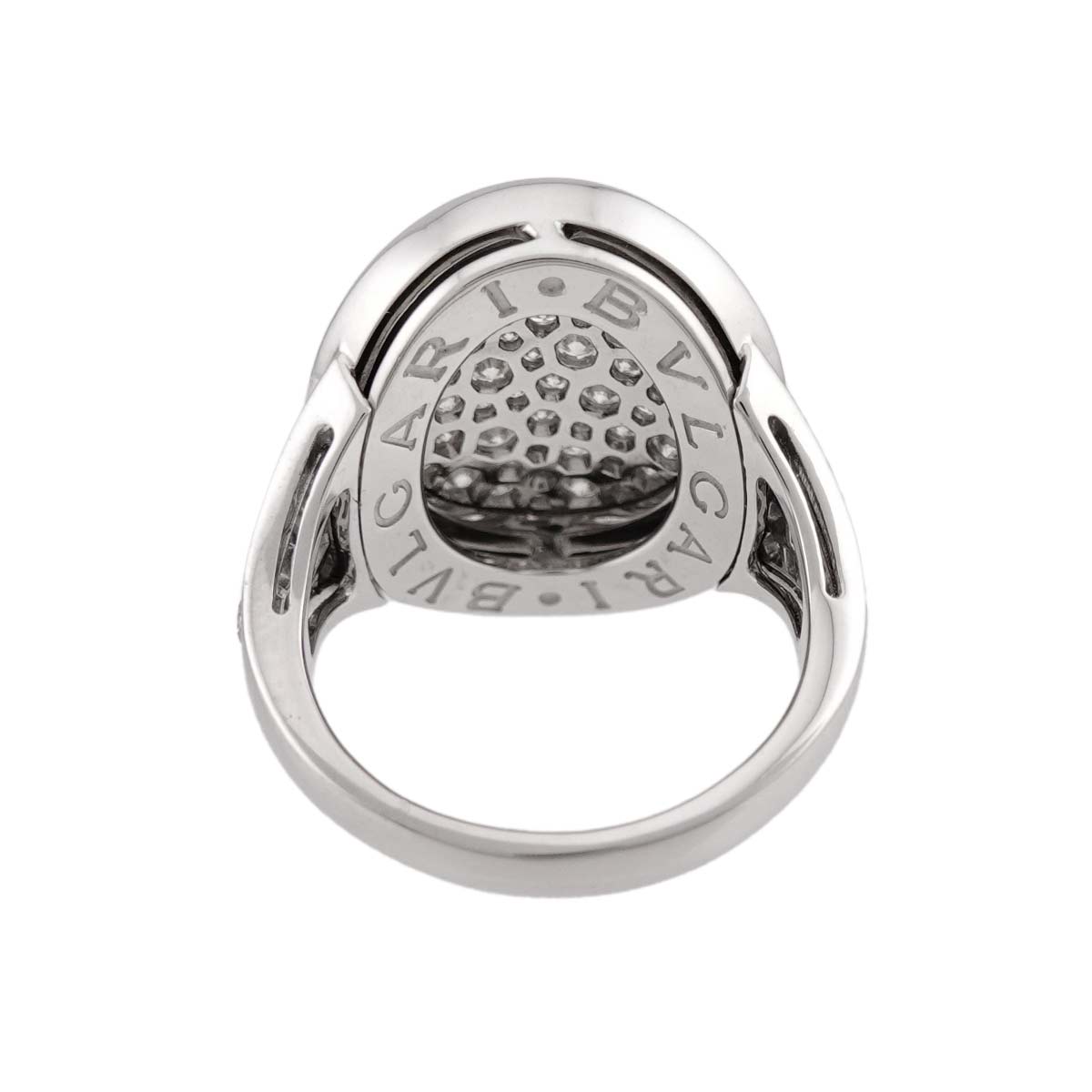 Pave Diamond Ring 18K White Gold 750 siza 6(US)
