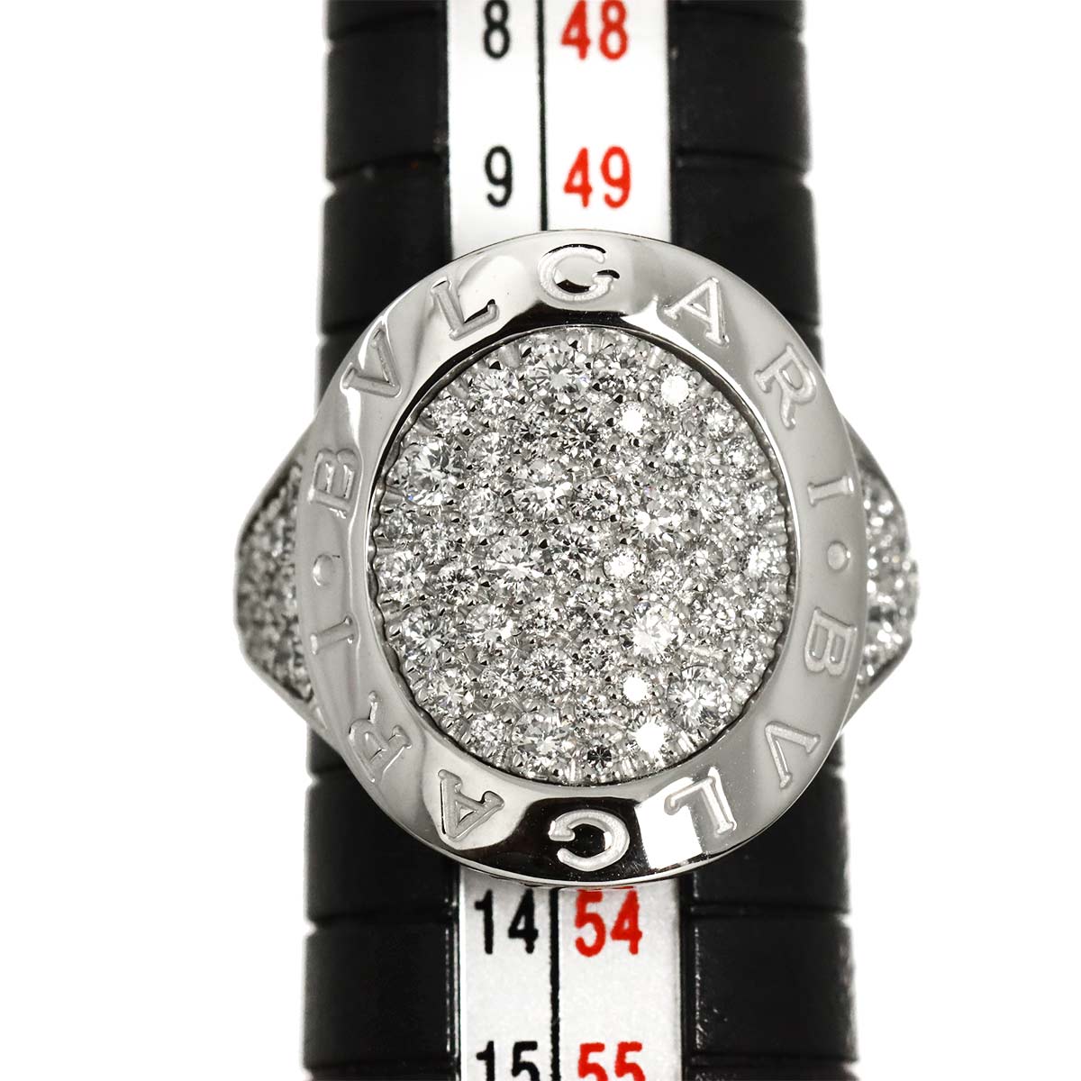 Pave Diamond Ring 18K White Gold 750 siza 6(US)
