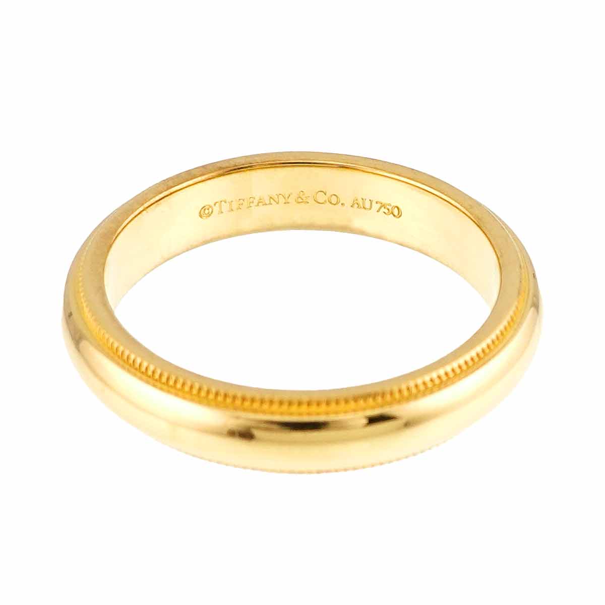 Milgrain Band Ring 18K YG 750 Size6.5-6.75(US)