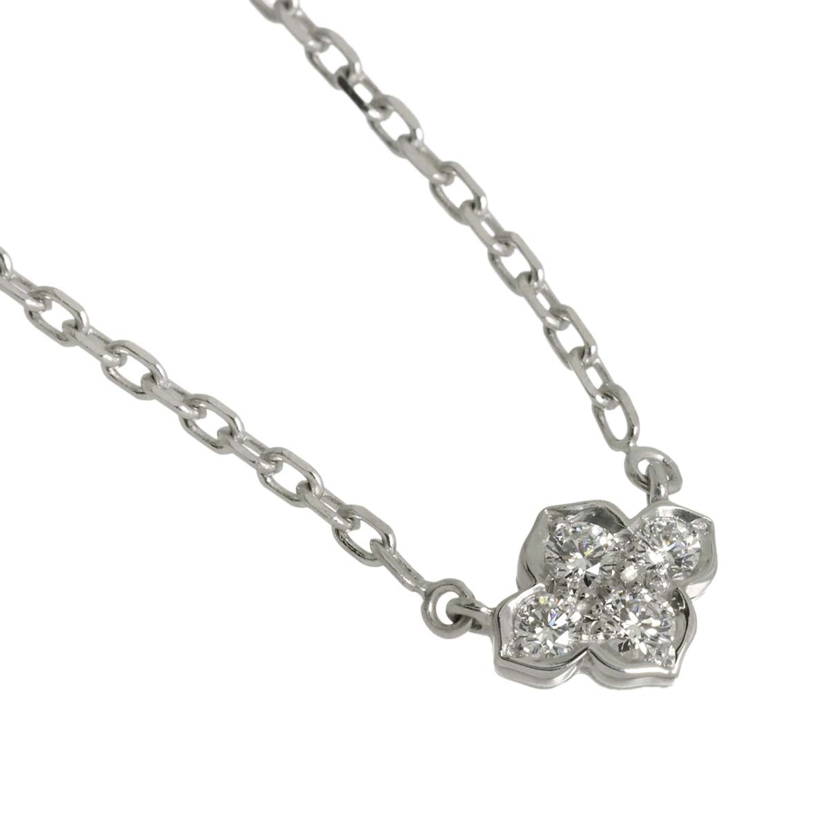 Diamond Necklace 18K White Gold 750